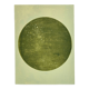 Peinture sur papier 40x50cm illustration Lune Verte signée Eawy