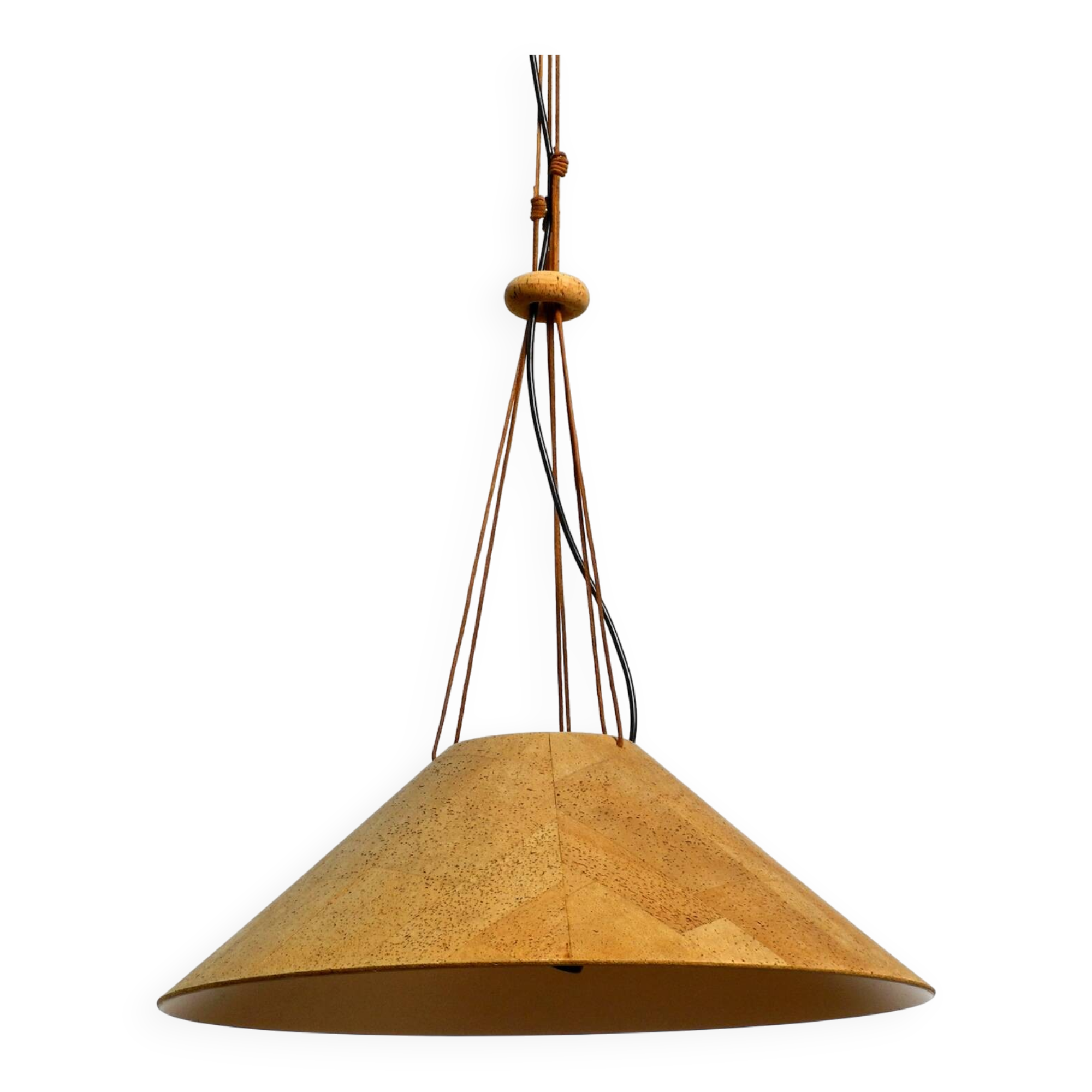 1970s cork ceiling lamp by M-Design | by Willhelm Zanoth and Ingo Maurer