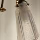 Bronze desk art deco lamp with tulip signed "schneider"
