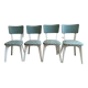 Lot de 4 chaises vintage monobloc 1950