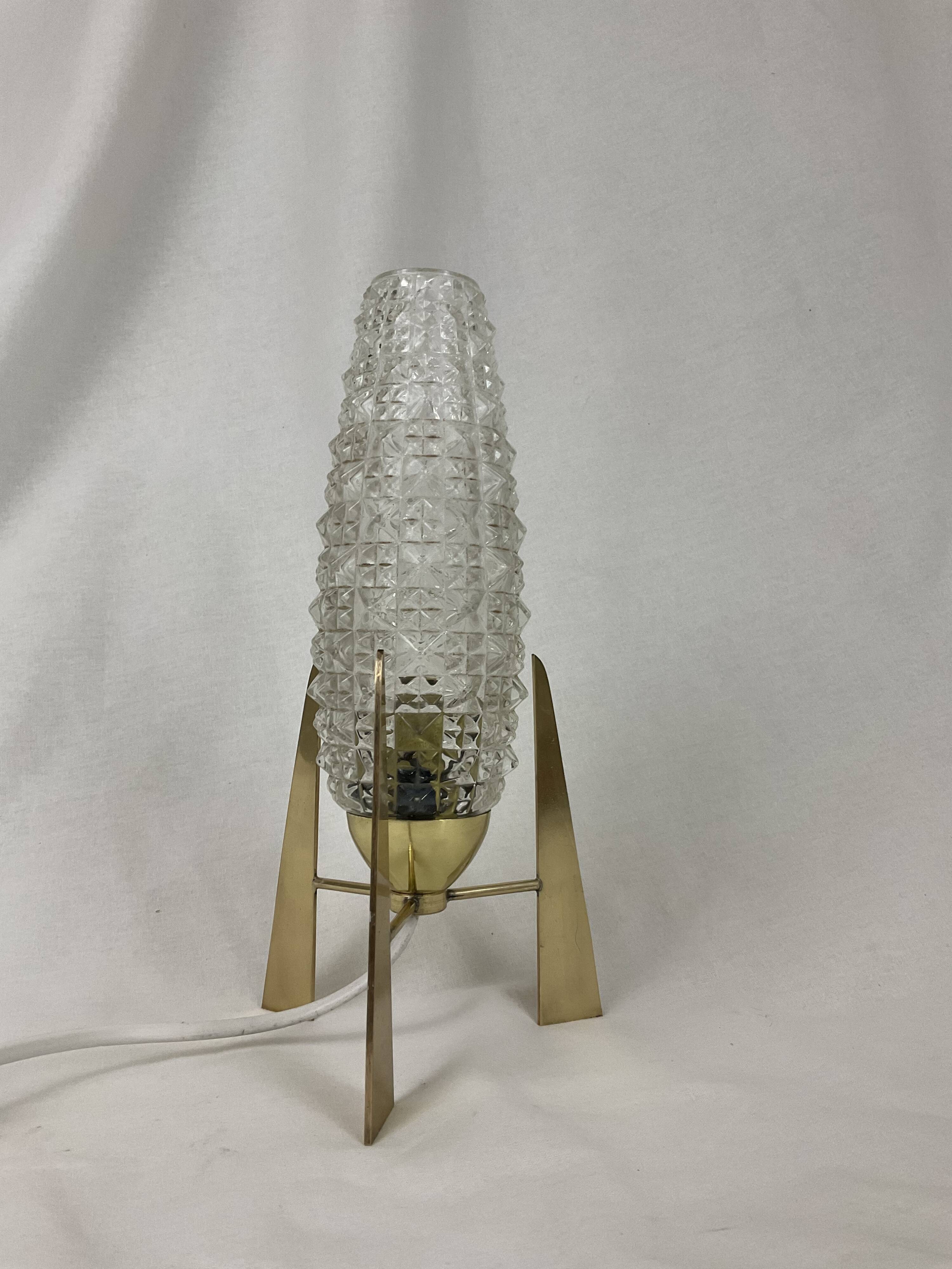 Bedside lamp mid century modern french style 1950 1960 space age