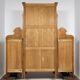 Large Art Nouveau linen cupboard in oak and mirror - 1900-1920