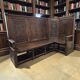 Vintage corner bench in wood in Henri II style