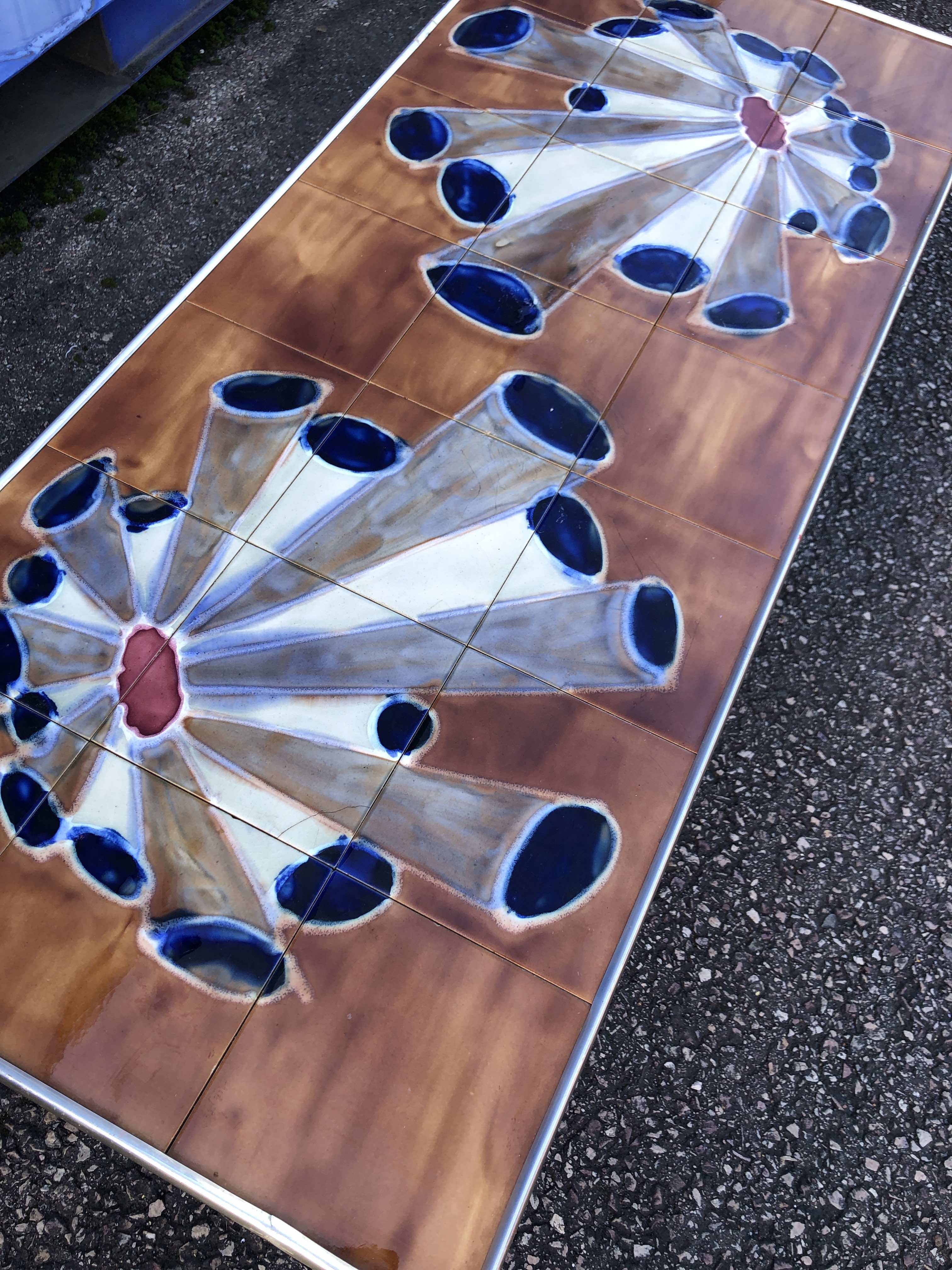 Vintage ceramic coffee table 60s