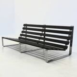 Banc à lattes vintage par Kho Liang Ie pour Artifort
