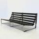 Vintage slatted bench by Kho Liang Ie for Artifort