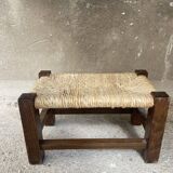 Beech and straw footrest