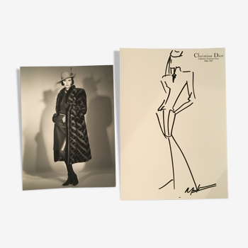 Christian Dior: pretty fashion illustration - his collection press photography autumn - winter 1986 - 1987
