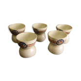 Lot of 5 old cockroaches in faience