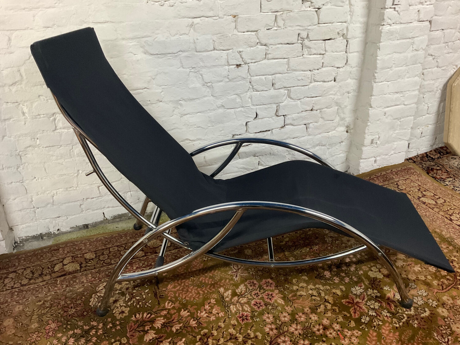 Fauteuil lounge à bascule dès années 70-80
