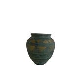 Vase terre cuite bleue