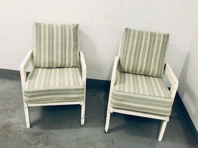 Pair of lacquered armchairs
