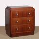 Art Deco walnut commode, French work, circa 1930-1940.