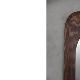 Scandinavian wood wall mirror, 1950s