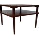 Vintage square coffee table in teak veneer, 1960s design
