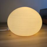 Table lamp in white opaline glass