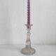 Antique baluster-shaped molded glass candlestick holder