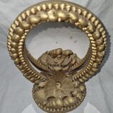 Miroir de table, coquillages dorés de 1970