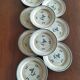 9 assiettes à dessert en porcelaine de Sologne