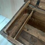 Truly antique 19th-century large oak chest blanket/ treasure chest