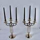 Pair of old brass candlesticks Denmark 1930 Art-Deco