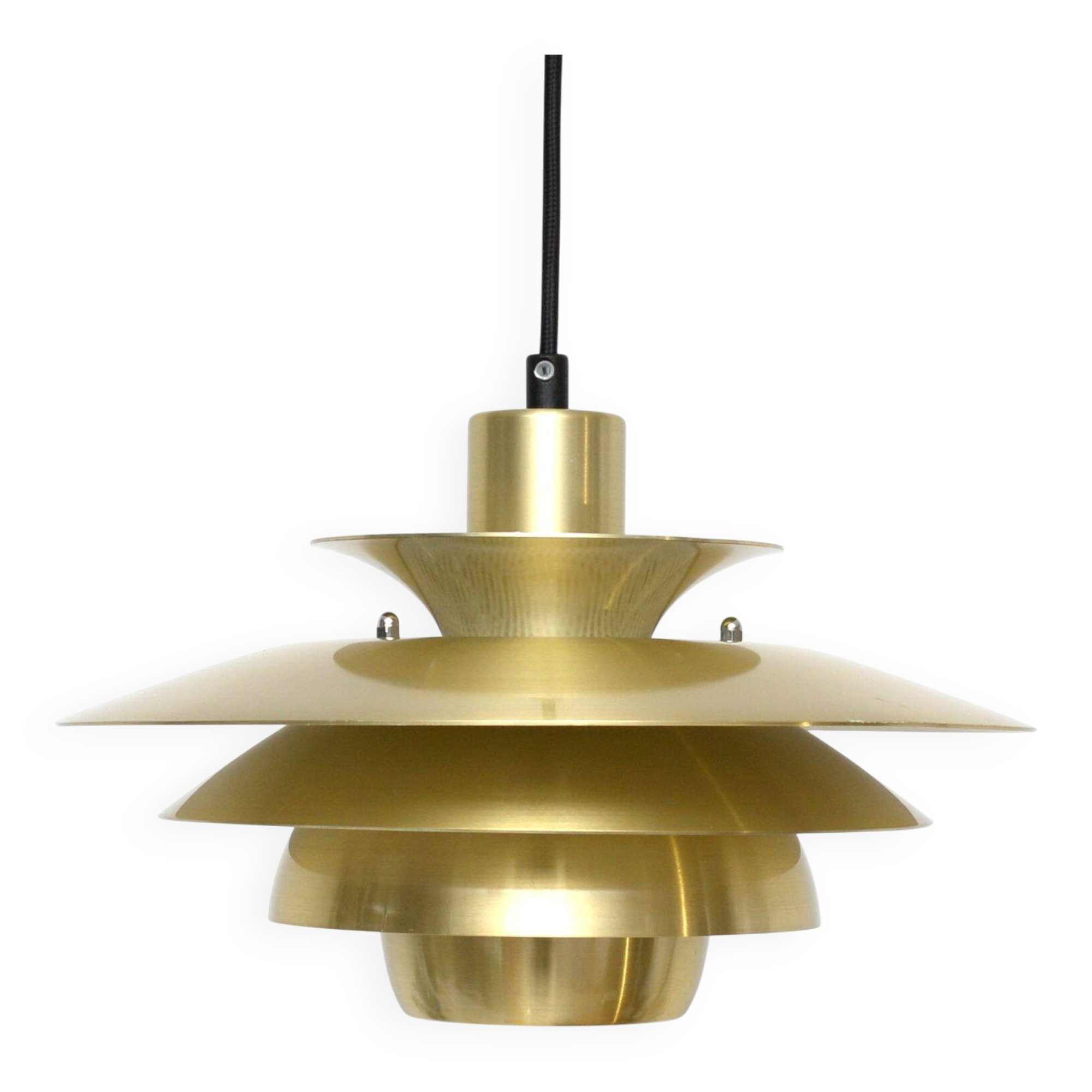 Lampe Jeka dorée, Danemark, années 1970