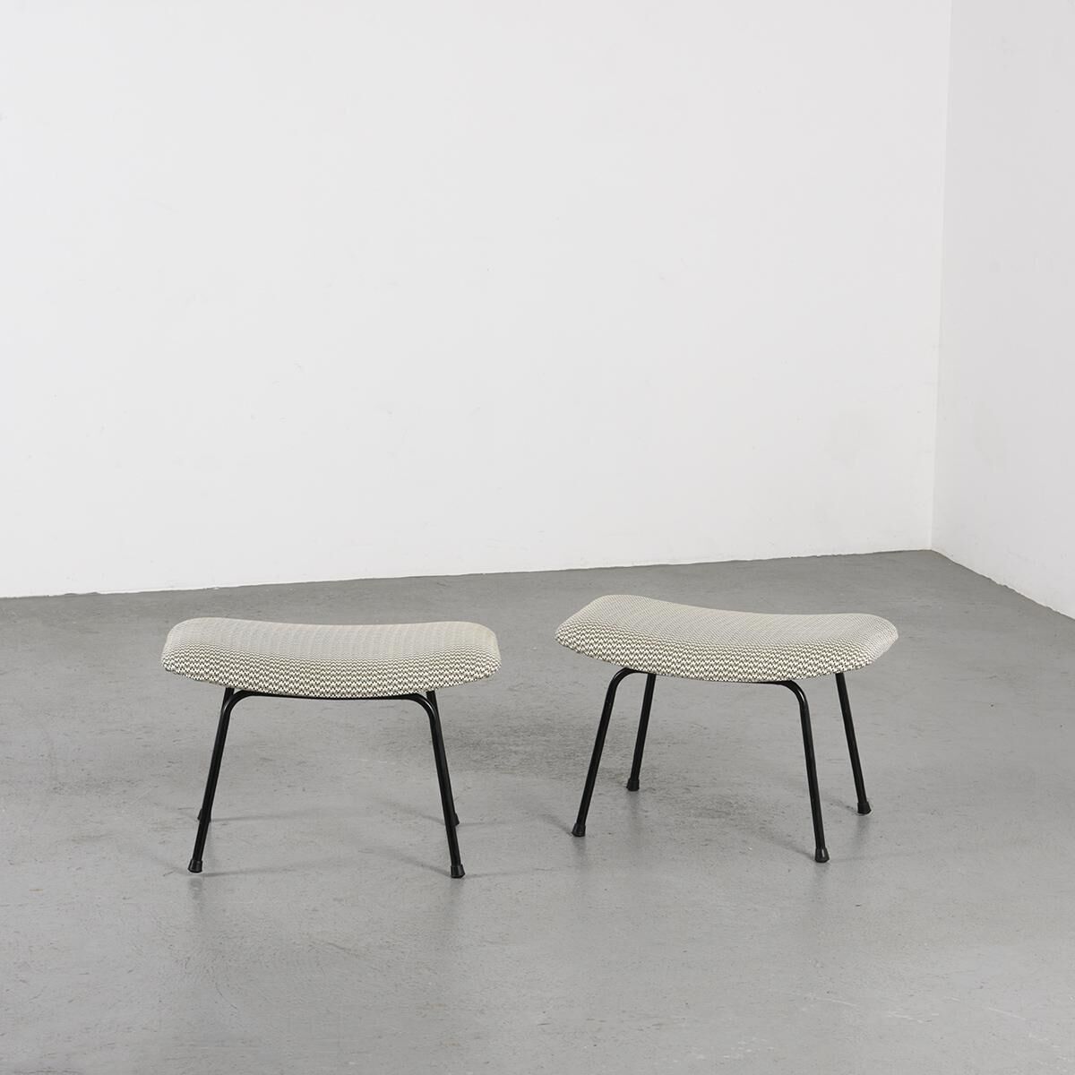 Pair of ottomans by Pierre Paulin for Thonet, circa 1950