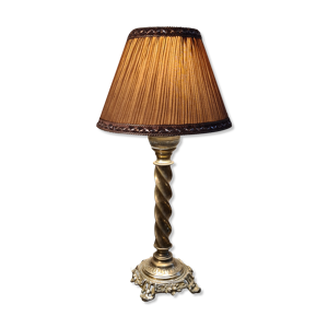 Lampe bronze petrole