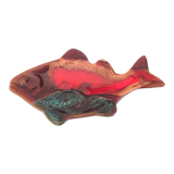 Empty fish pocket in polychrome ceramic Vallauris vintage 60s-70s