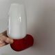 Pair of red and white seventies wall lights
