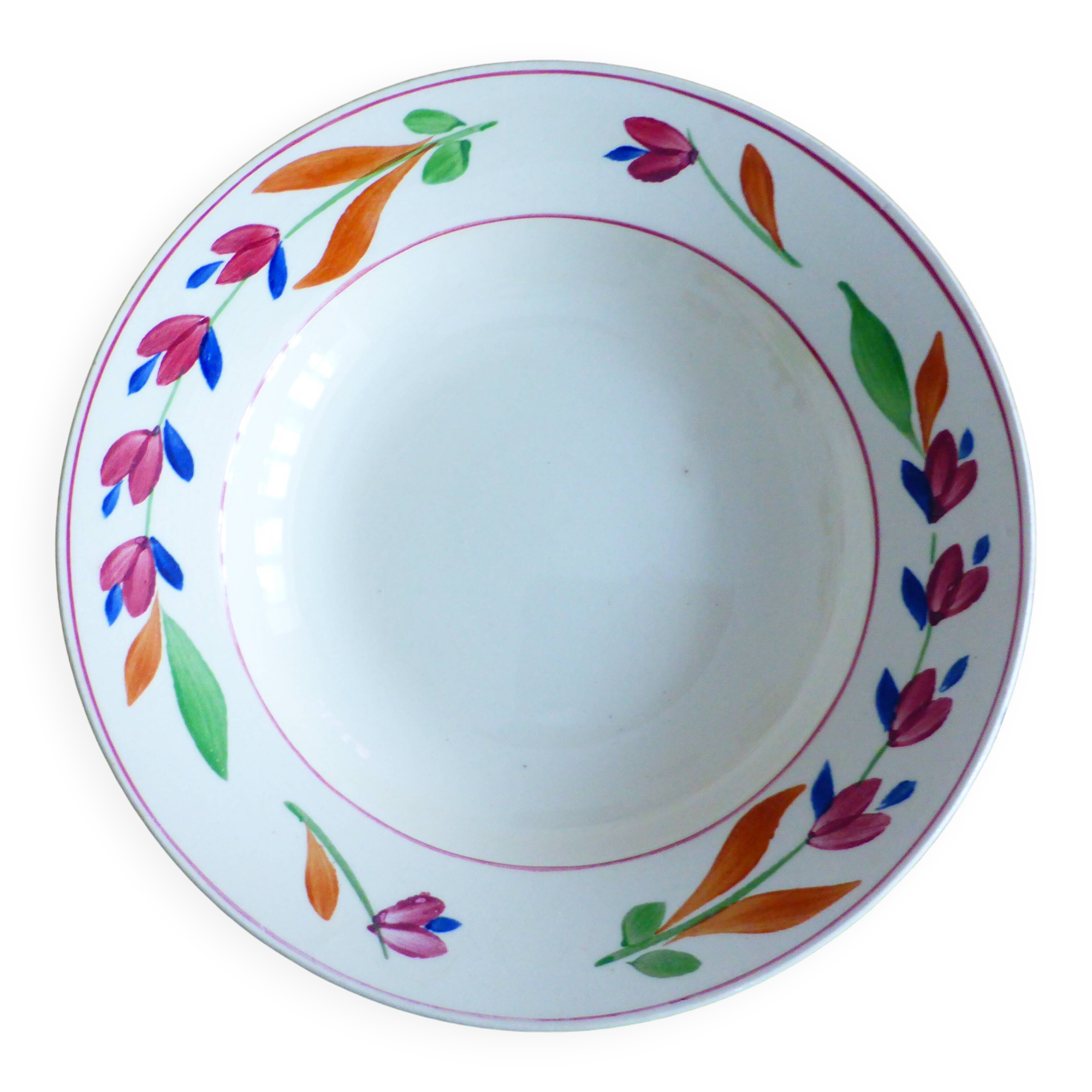 1 assiette creuse de gien modèle jeannine 221280