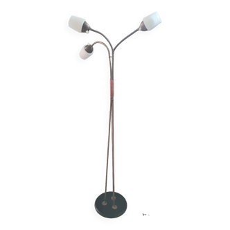 Floor lamp 1950 to 60. With three vintage branches guaranteed 160x50 elec ok
