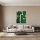 Art abstrait organique vert