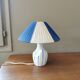 Vintage ceramic lamp 50s blue and yellow décor