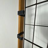 Wall-mounted coat rack with 5 wood and iron hooks
