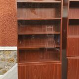 Beautiful 2-part Scandinavian-style piece of furniture with glass section, 1970s