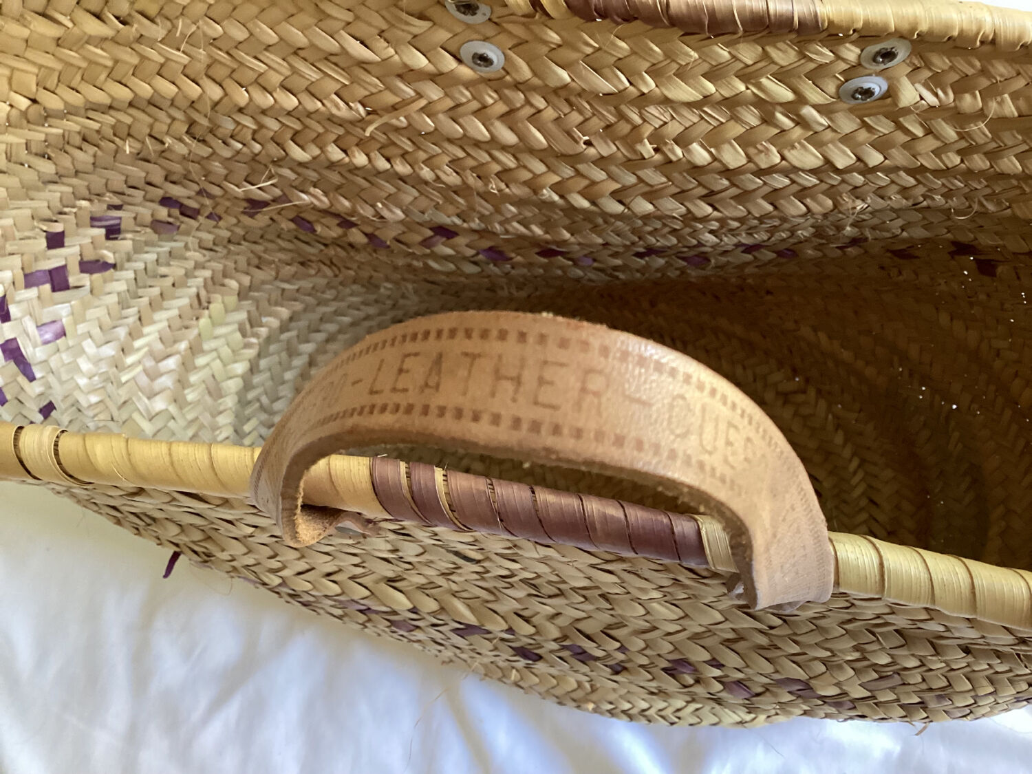 Vintage straw basket