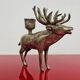 Pair of candle holders in the shape of a deer Mid Century Modern