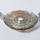 Art Deco glass and metal fruit bowl