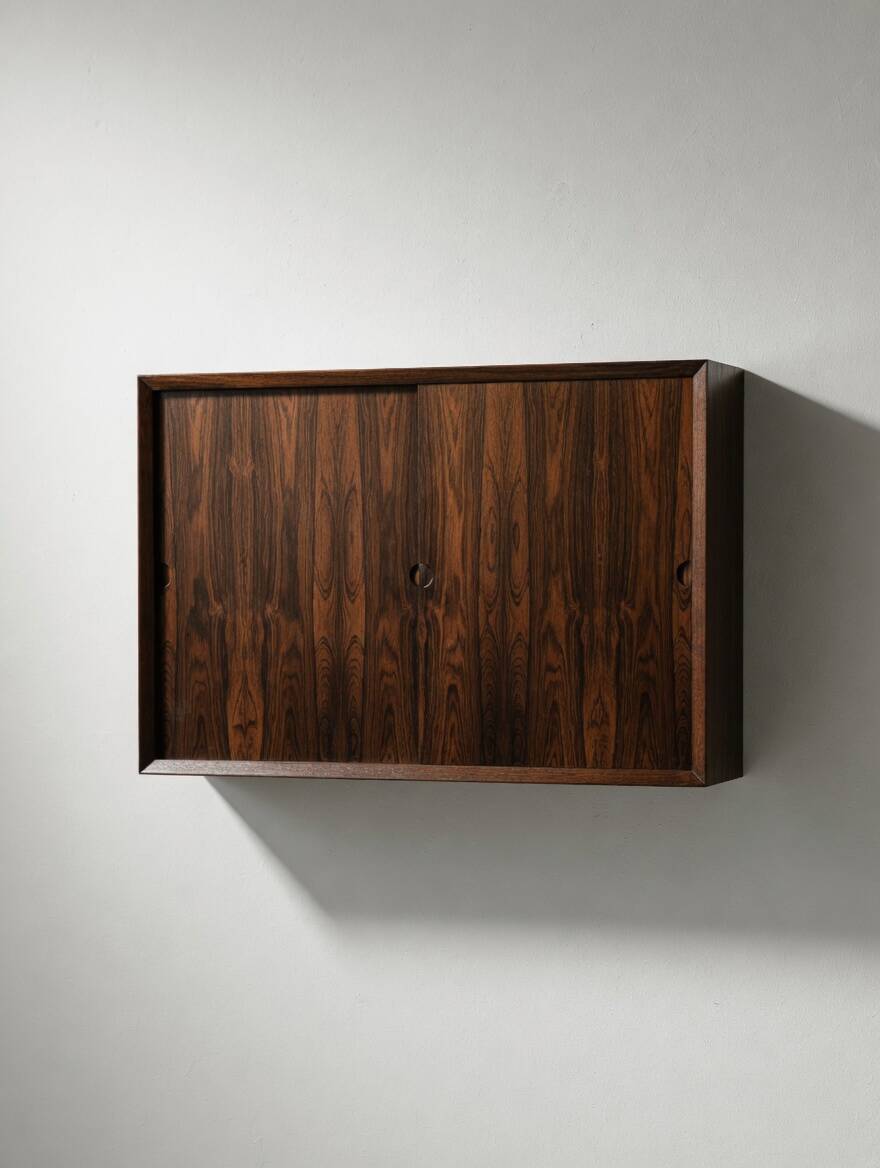 Cabinet mural en palissandre par poul cadovius pour cado.