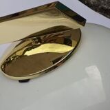 3 brass arm with oval spheres ceiling lamp