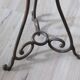 Iron and marble vintage side table, Italy 1980s