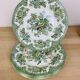 4 dessert plates Wedgwood Oriental Pheasants green