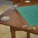 Art Deco game table in walnut from the 1930s.