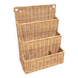 Rattan mail holder