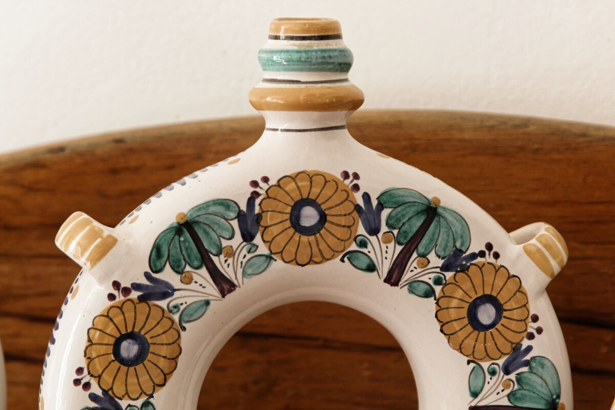 Set of 3 Slovak ceramic soliflores