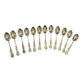 Sérié de 12 grandes cuillères Mappin and Webb en métal argenté