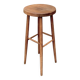 Old solid wood stool - height: 71 cm