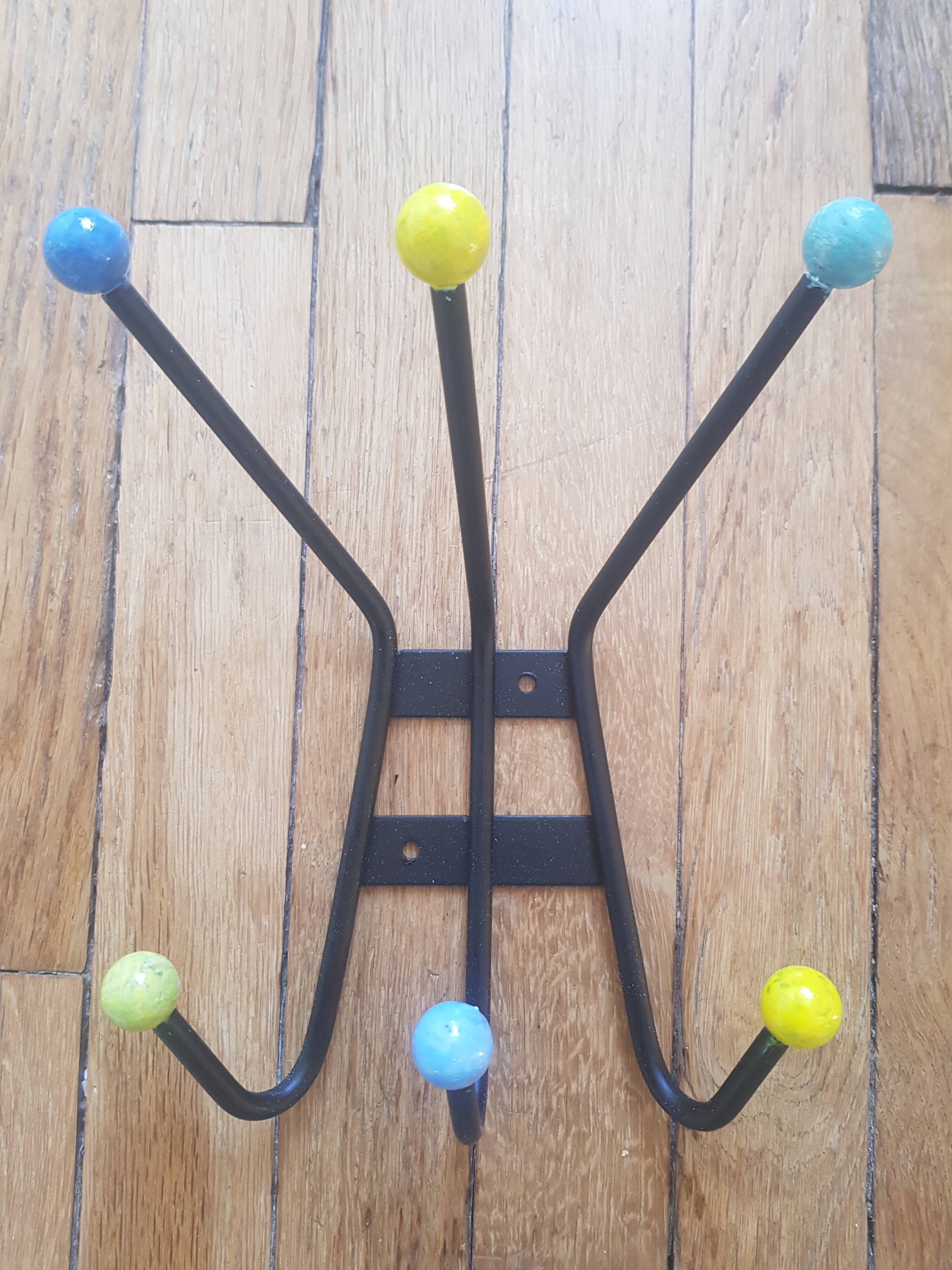 Vintage wall coat rack