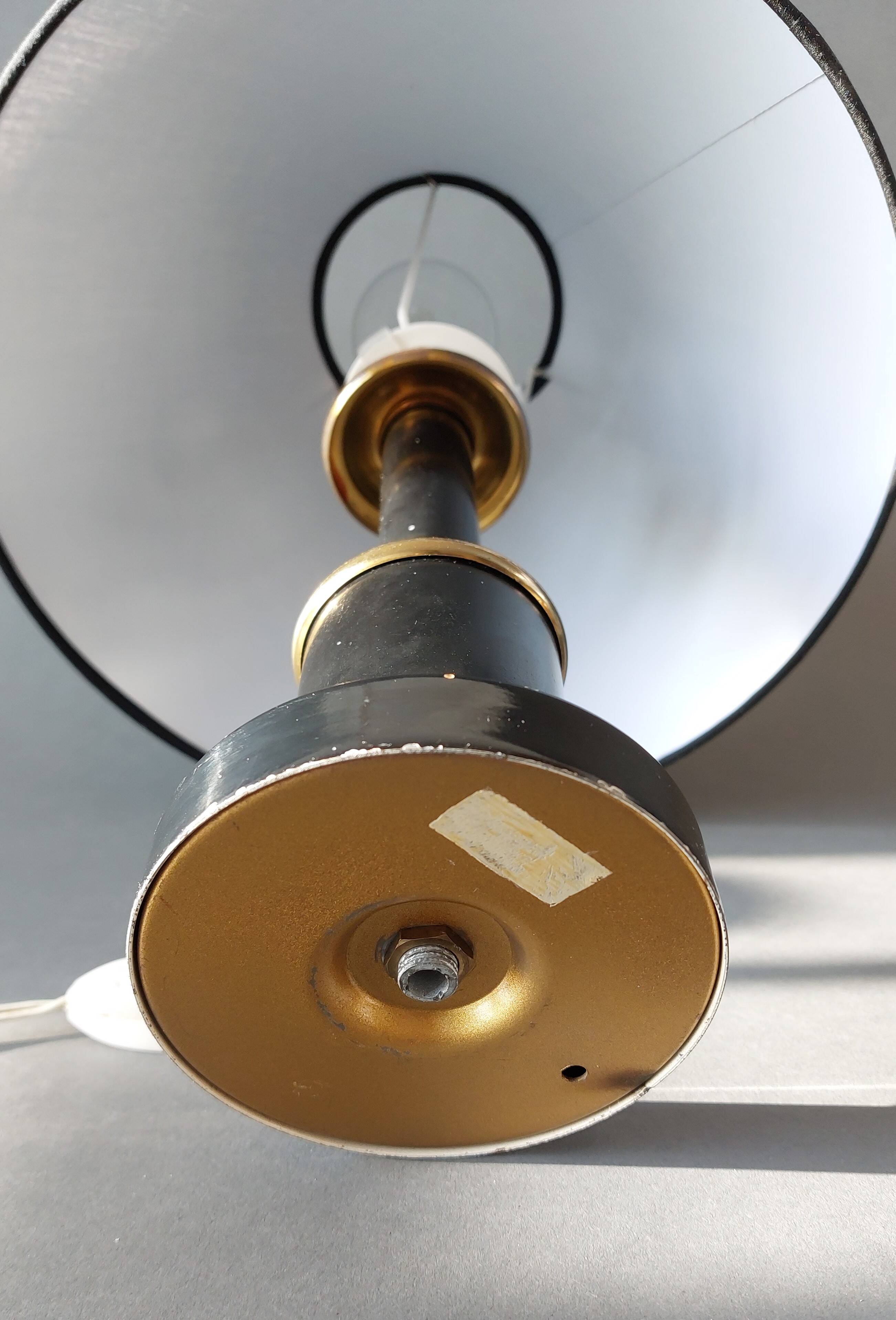 Carcel lamp in metal and gilded brass 1960.